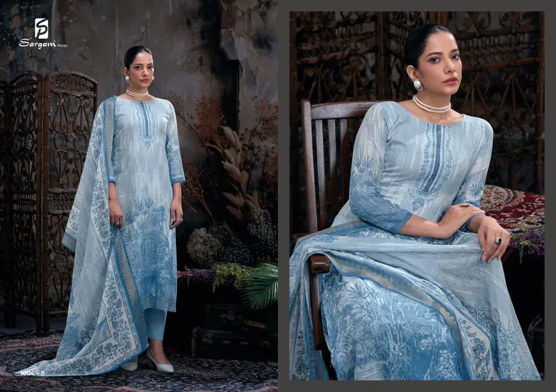 Tashi by Sargam Lilen Printed Embroidery Salwar Suit Wholesalers In India